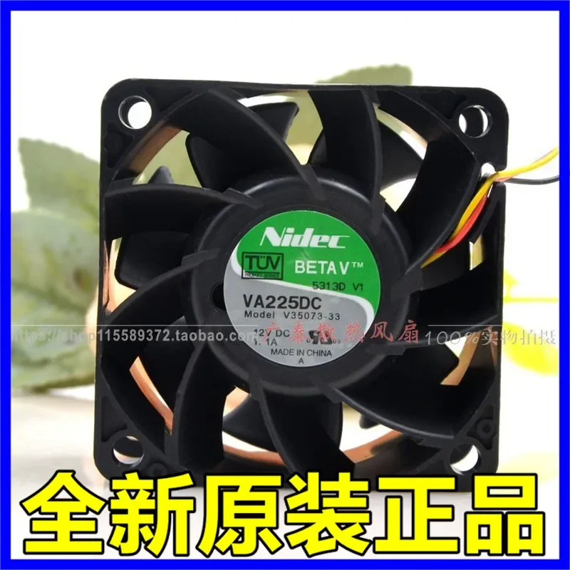 for NIDEC VA225DC V35073-33 6038 Server Fan Original Japan 12V 1.1A High Performance Cooling Fan for Server Rack Cabinet