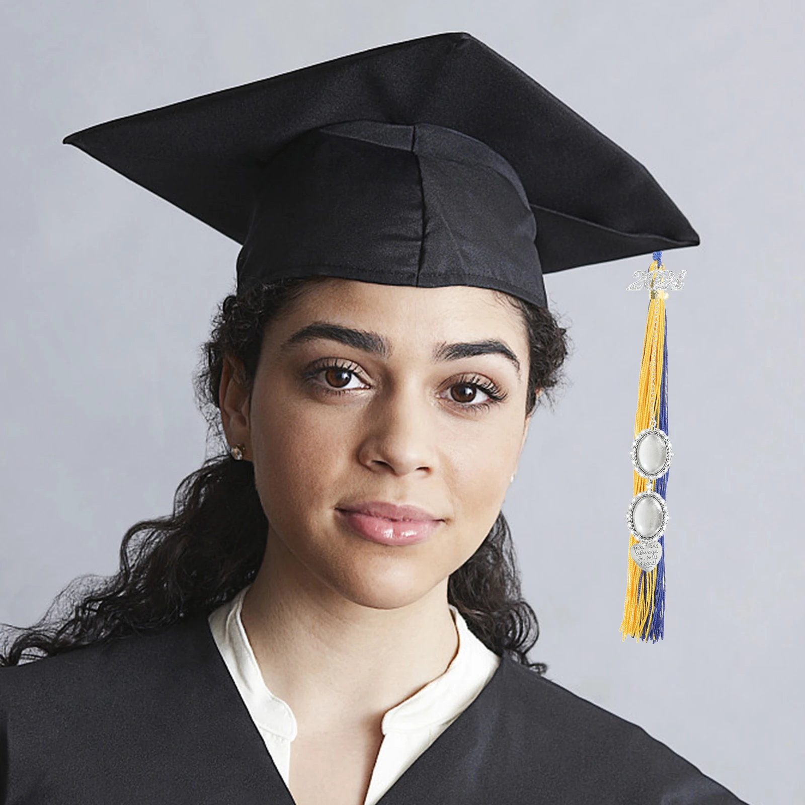 

Photo Frame Hat Brim Pendant Tassels Cap Decorations for Graduation Ornament