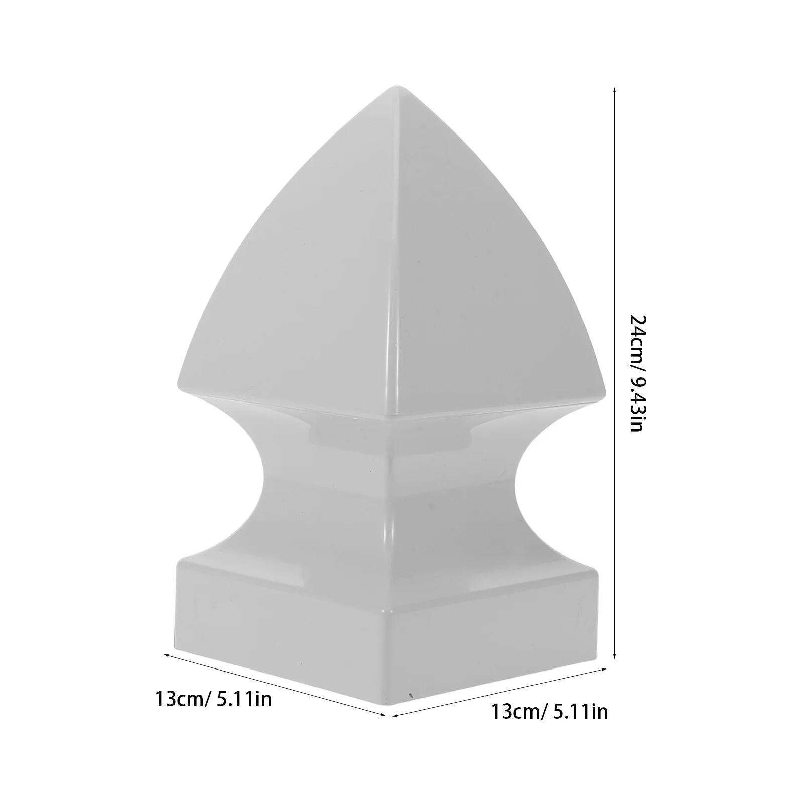 القوطية نمط 5 "X 5" بولي كلوريد الفينيل سياج آخر قبعات رمادي داكن في الهواء الطلق الدرج درابزين نهاية يغطي الطقس مقاومة سطح السفينة درابزين