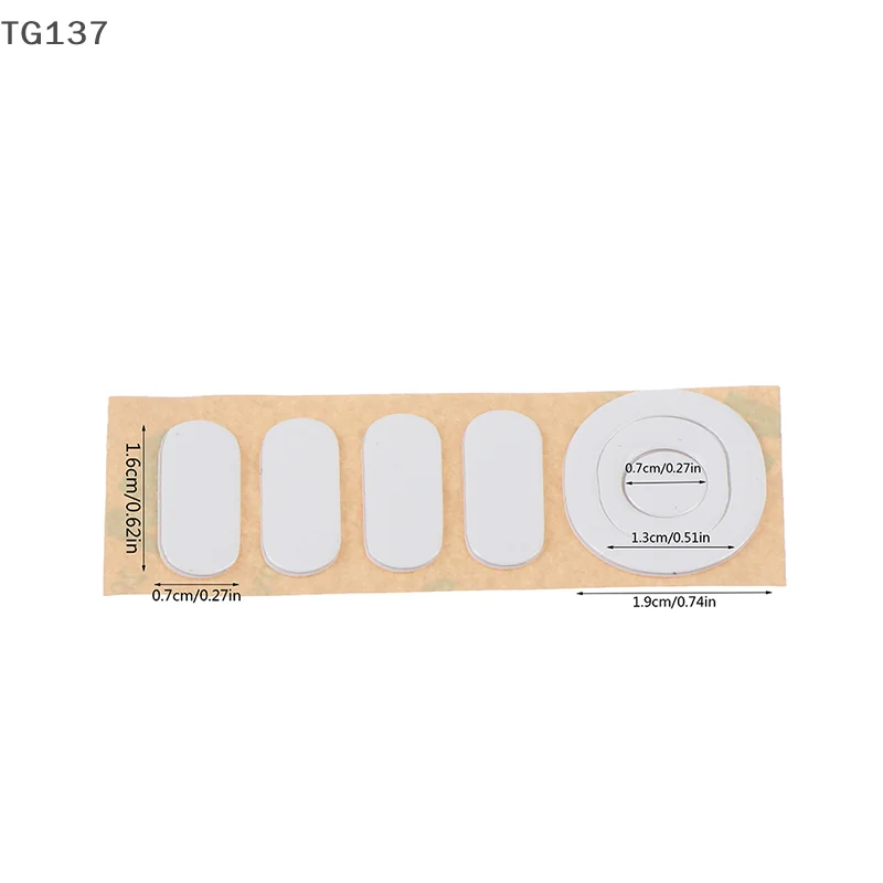 1 مجموعة PTFE الأبيض ماوس قدم زلاجات الماوس الماوس ينزلق منحنى حافة ل G304 G305 ماوس #5