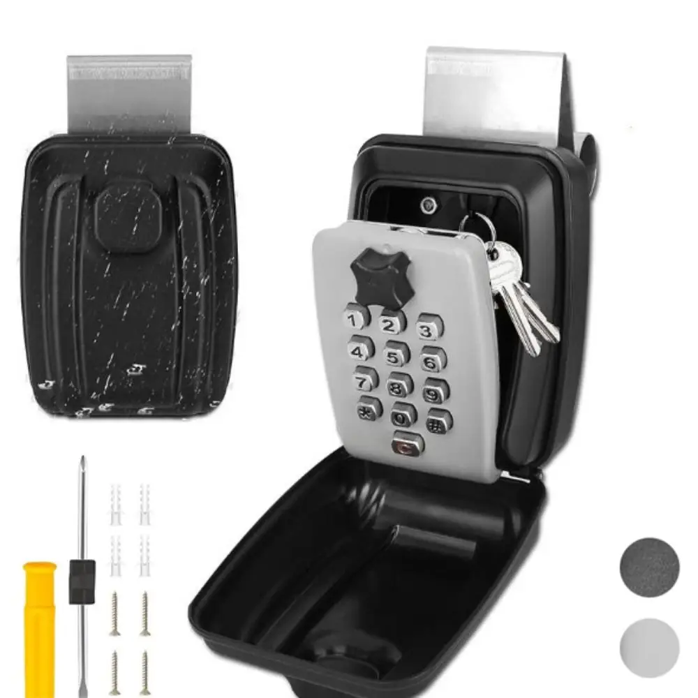 Anti-Theft Car Window Lock Box Portable Sturdy Punch Button Lock Box Waterproof Large Capacity Keys Lockbox Vehicle Security