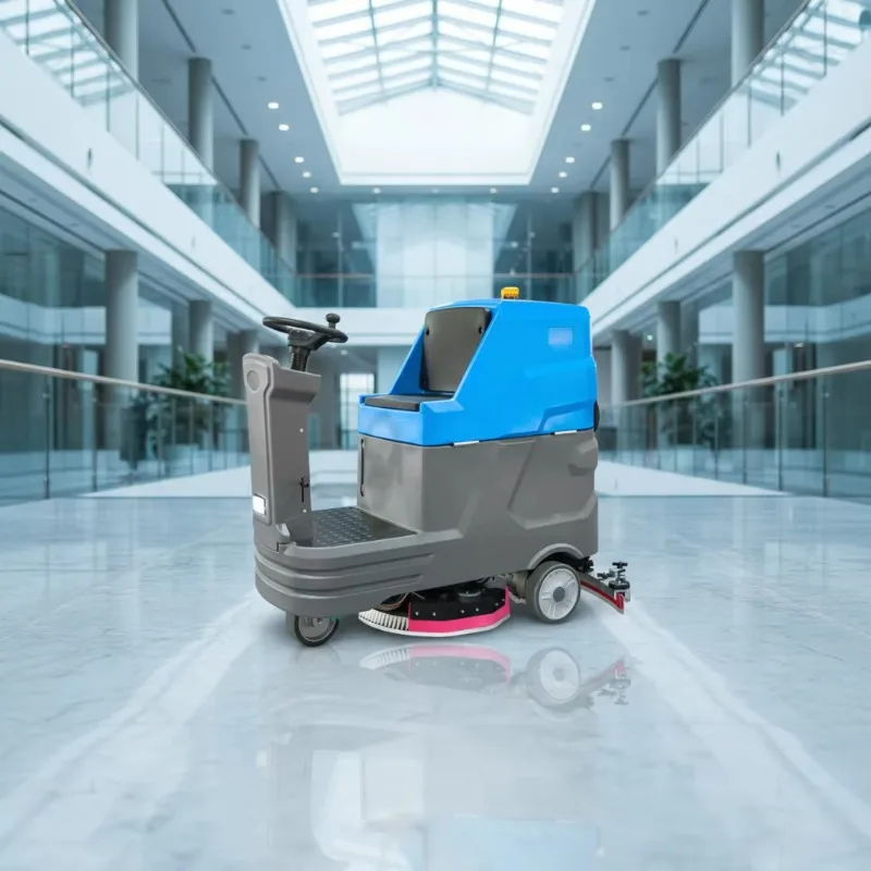 Customized Floor Scrubber Machine Floor Sweeper Industrial High Efficiency for Warehouse Ride On Battery Powered Cleaning