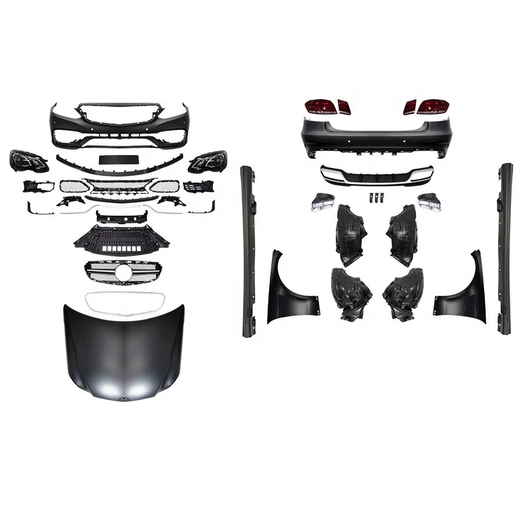 Auto Spare Parts Factory Price Old Upgrade New AMG Bodykit for Mercedes E W212 Front Bumper Rear Bumper Diffuser Side Skirt Hood