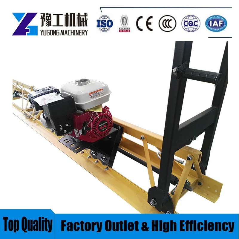 YUGONG 1-18m Best Selling Road Leveling Machine  Concrete Floor Concrete Vibrating Screeding Machine Petrol Drive Vibrating