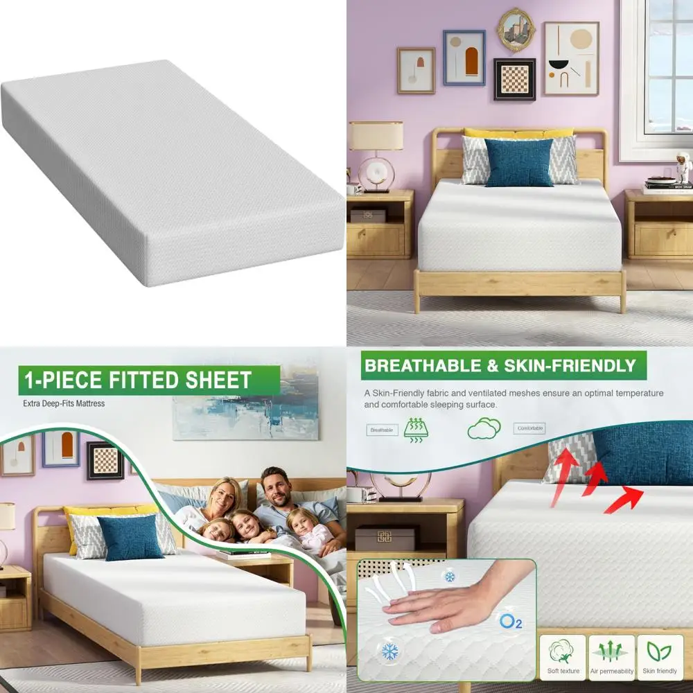 Gel Infused Memory Foam Mattress Twin XL, 10 Inch Medium-Firm for Pressure Relief and Cooling Sleep, CertiPUR-US Certified