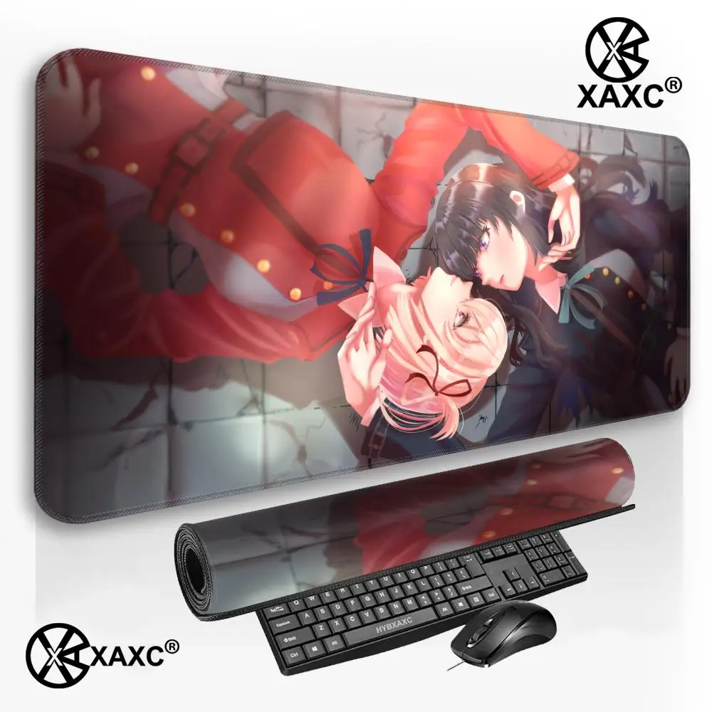 Lycoris Recoil XAXC Mouse Pad Large Gaming Mouse Pad HD Print Waterproof XXL Desk Mat For PC Laptop Non-Slip Desk Mat Carpet