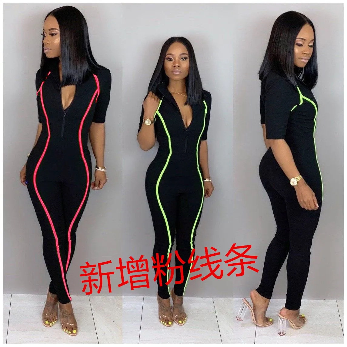 Y5091  EBAY AliExpress Hot Selling European and American Women\'s Fashion Sexy V-neck JumPsuit