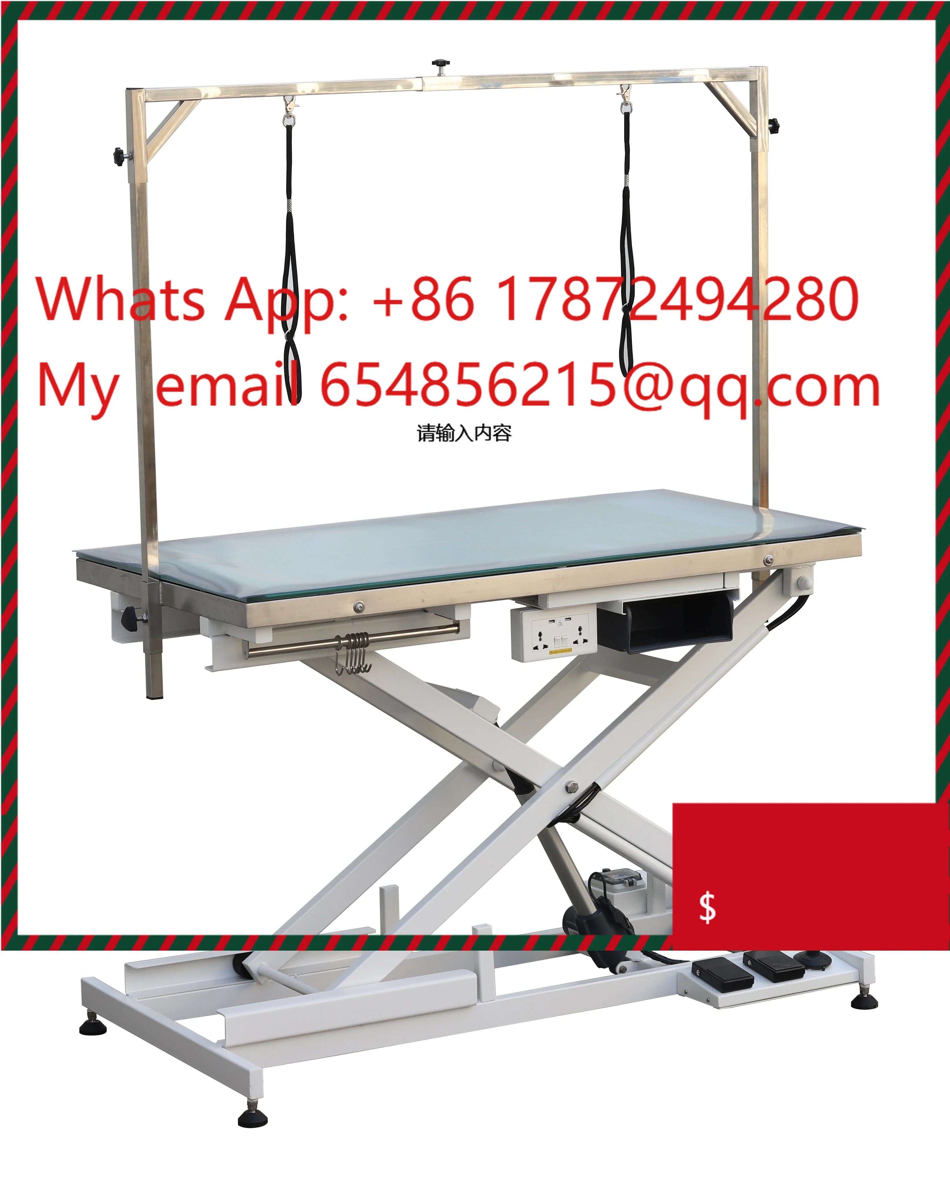 

Haustiere Proofing Edelstahl электриische Hebe-LED-Beleuchtung professionelle Teknikheitsausrüstung Hundeshow Haustierpflege Tab