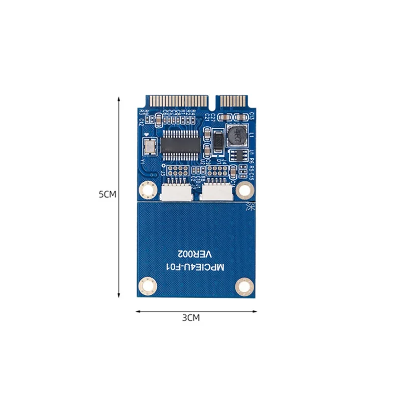 Prachtige PCI-E-uitbreidingskaart MINI PCI-E naar Dual-Port USB2.0-adapterkaart voor moederbord of laptop met MINI PCIE-interface