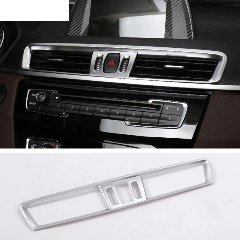 For BMW X1 F48 2016-2018 Accessories ABS Matte Chrome Console Air-Conditioning Vent Cover Trim for BMW X2 F47 2018