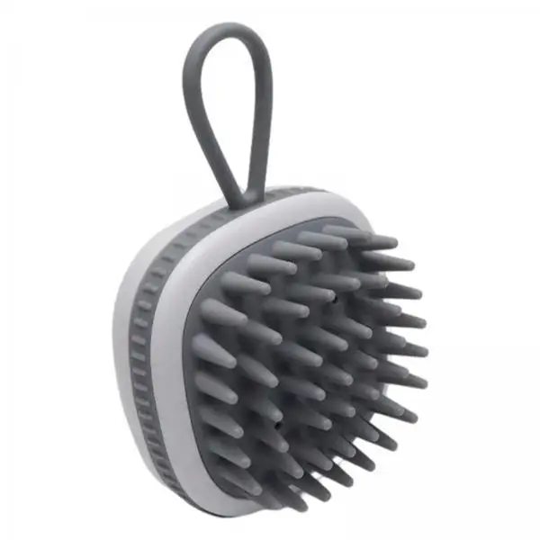 3xScalp Massager Shampoo Brush Comb Brush Shower Scrubber for Pets Men Baby Gray
