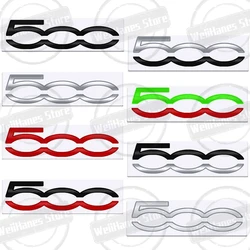 Metal 3D For Fiat Abarth 500 Badge Letter Logo Car Rear Trunk Body Sticker Emblem 500L 500X 500C 500E PANDA PUNTO Accessories