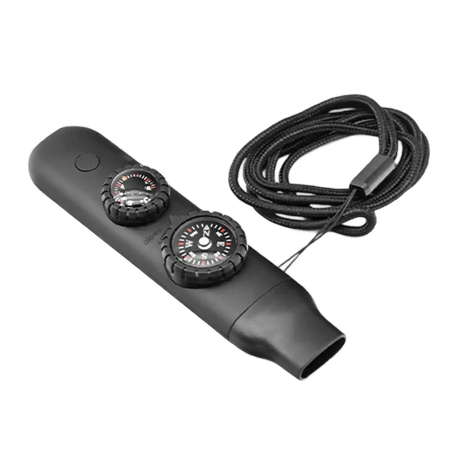 Multifunctional Survival Whistle Loud Outdoor Security Gear with Lanyard and Light for Emergency Rescue Activities
