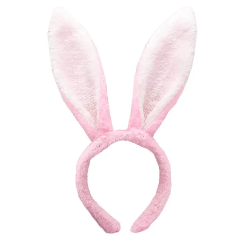 Cute Rabbit Ear Headband Easter Adult Kids Prop Plush Hairband Bunny Ear Hairband Party Costume Decorations Hair Accessories