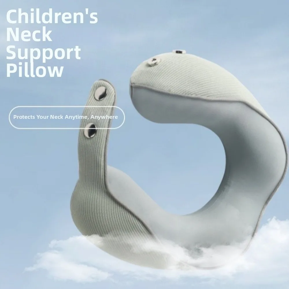 وسادة رقبة محمولة متعددة الوظائف بتصميم على شكل حرف U وسادة سفر مادة ناعمة مريحة تدعم وسادة القيلولة راحة المنزل