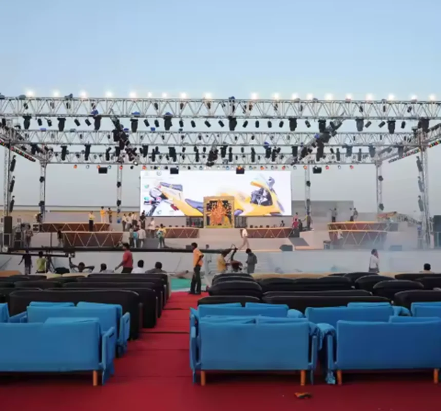 في الهواء الطلق عالية الأداء P2.976 تأجير شاشة عرض جدار الفيديو عالية الدقة المرحلة كومة شاشة Led لحفل مهرجان الموسيقى