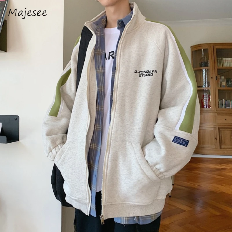 

Jackets Men Panelled All-match Fashion Letter Students Bright Youthful Vitality Couple Leisure Streetwear Popular Stylish Chic