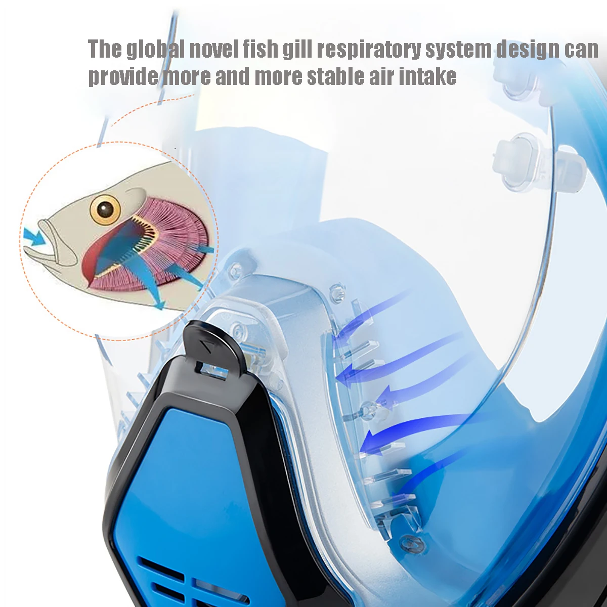 10 Generation diving mask Underwater Snorkeling Full Face Swimming Mask Diving Respirator Masks Breathing for Kids Adult view 6