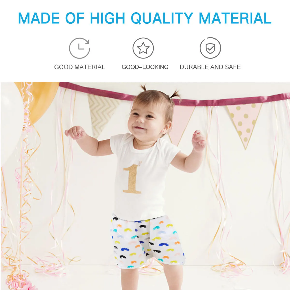 

1Pcs High-Waist Folding Diaper Skirt Comfortable Baby Training Pants Leak-Proof Washable Soft Breathable Reusable
