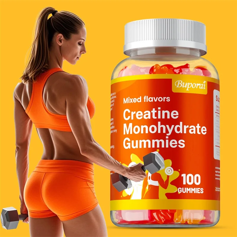 Creatine Monohydrate Gummies - Pre-workout Creatine To Help Build Muscle, Enhance Energy and Performance