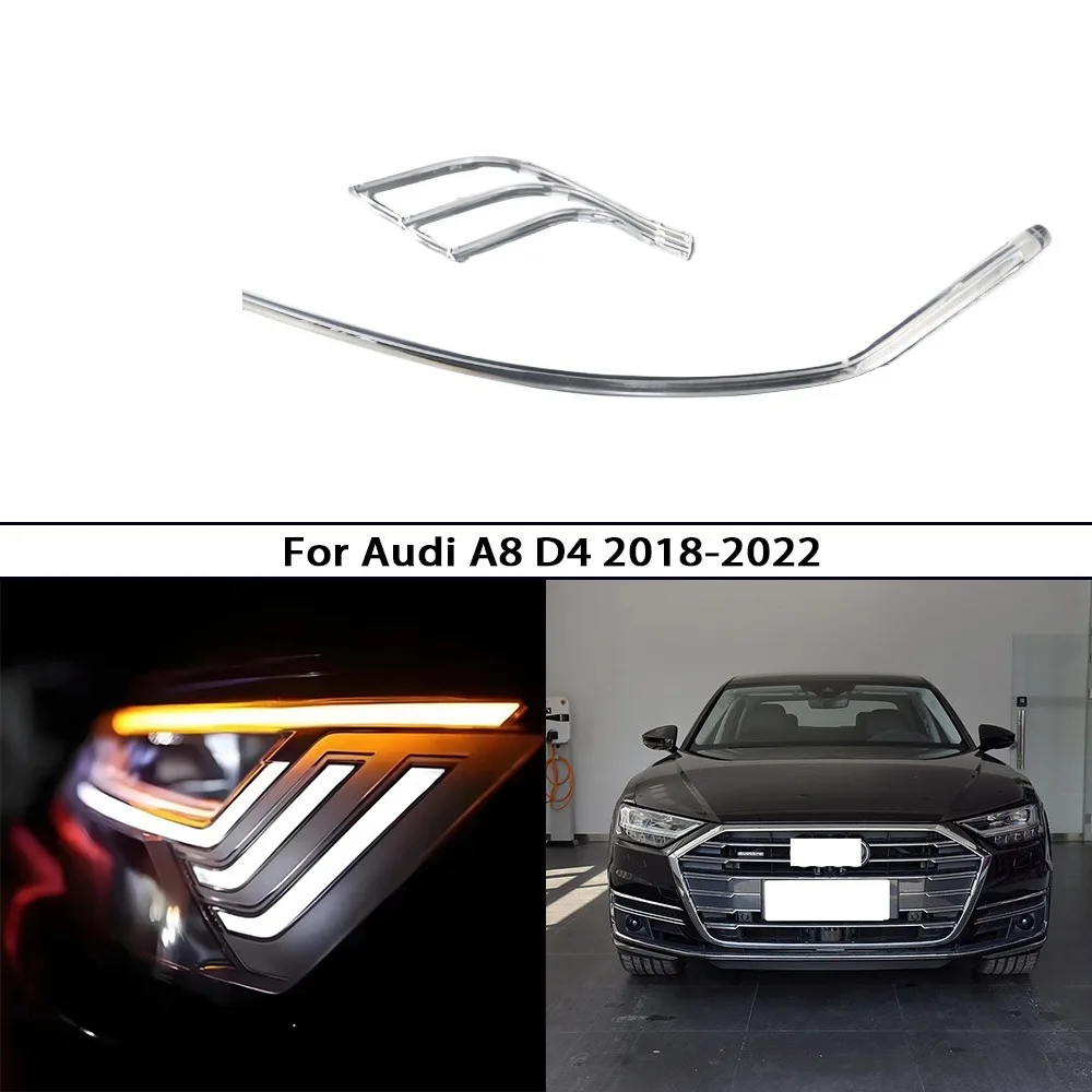 

Для Audi A8 D4 2018-2022 (высокая конфигурация) направляющая передней фары дневные ходовые огни автомобильная световая полоса