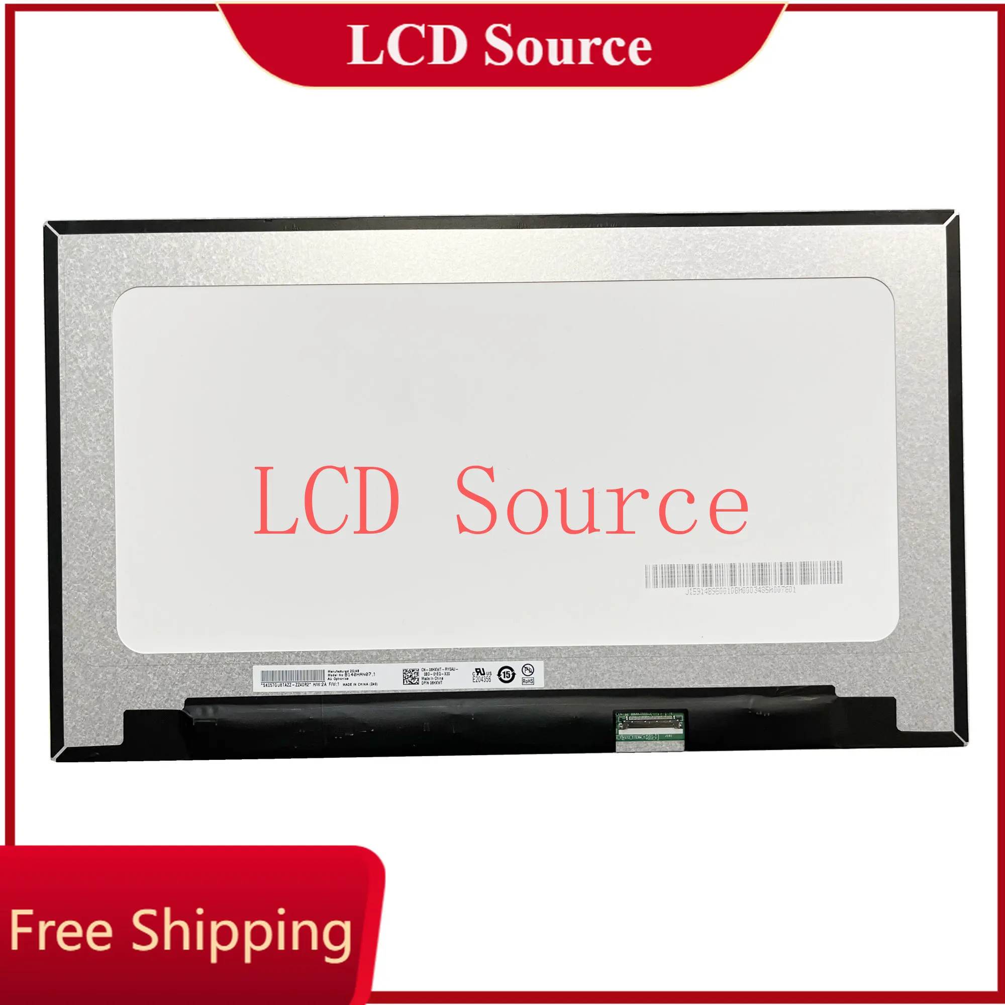 

B140HAN07.1 For 14.0 " IPS FHD New DP/N D5MVF 0D5MVF 1920X1080 Full HD 30 Pins Display Laptop Matrix Replacement LCD Screen LED