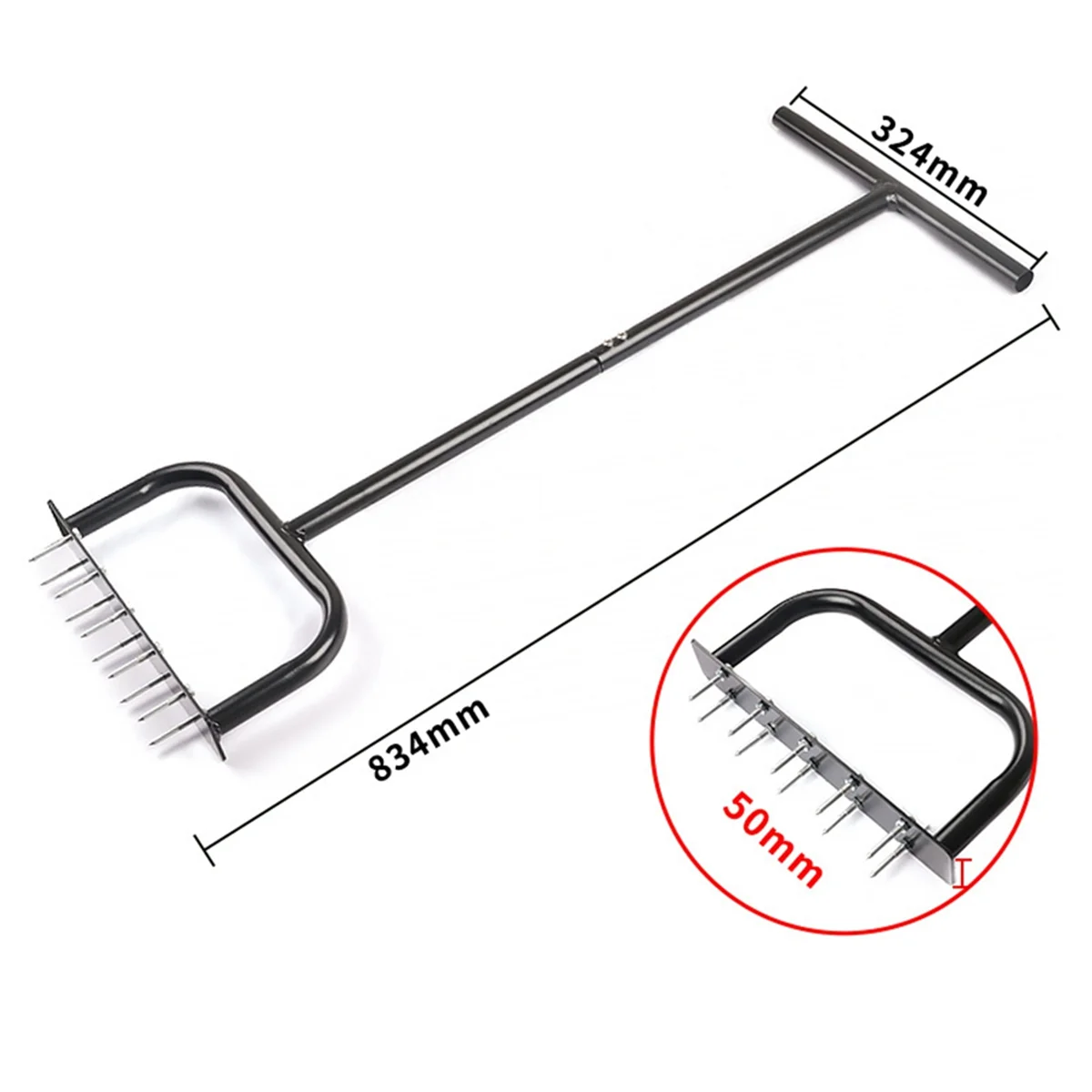 

AA08I Lawn Air Aerator, Lawn Aerator Lawn Tools, Pre-Assembled Lawn Aerator Tools for Patio, Lawn Orchard Ripper