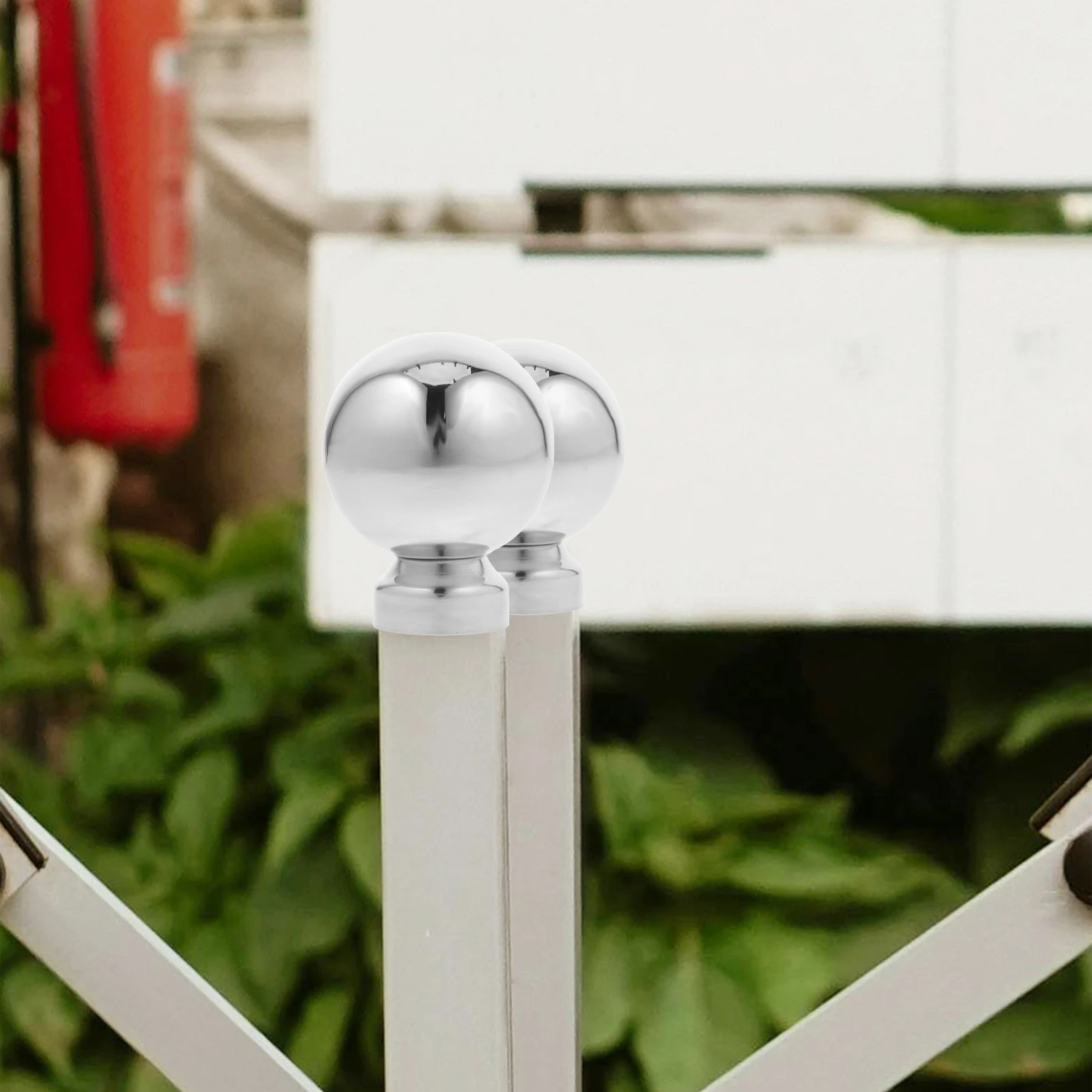 

Stainless Steel Balls for Stair Railing Post Cap Garden Fence Topper Ornamental Fence Topper Lightweight Durable