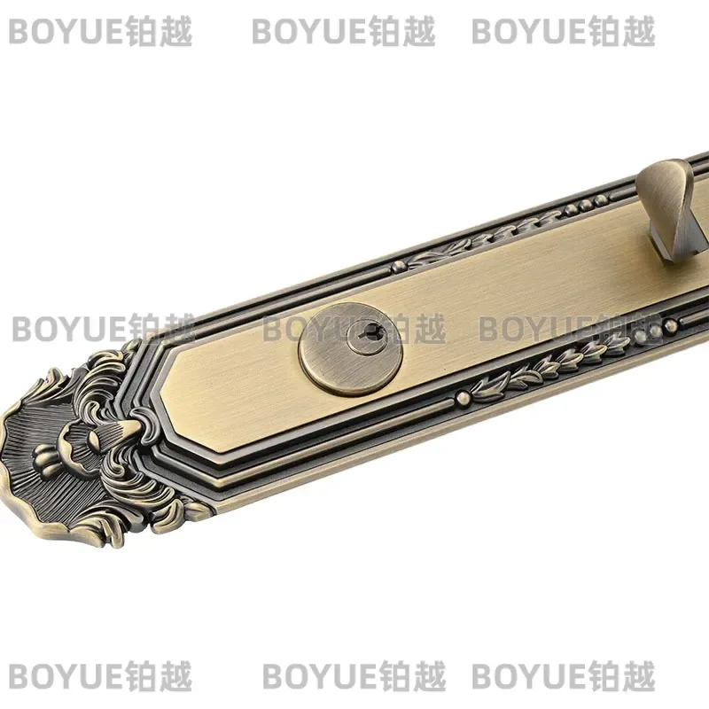 Large Handle Double Door Lock for Villa Household Security Anti Theft Entry Main Gate Heavy Duty Smart Deadbolt Mechanism