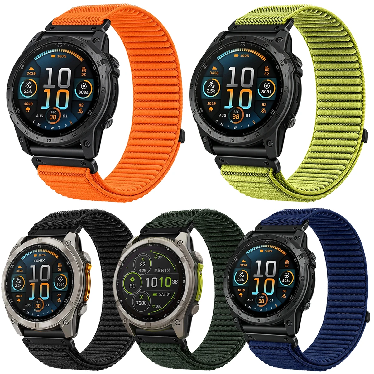 QuickFit 26mm 22mm Nylon Sport Strap For Garmin Fenix 8Pro AMOLED 8 E 7 7X 6X 5X Puls/Epix/Enduro 3 2/Tactix 8 Solar Woven Bands