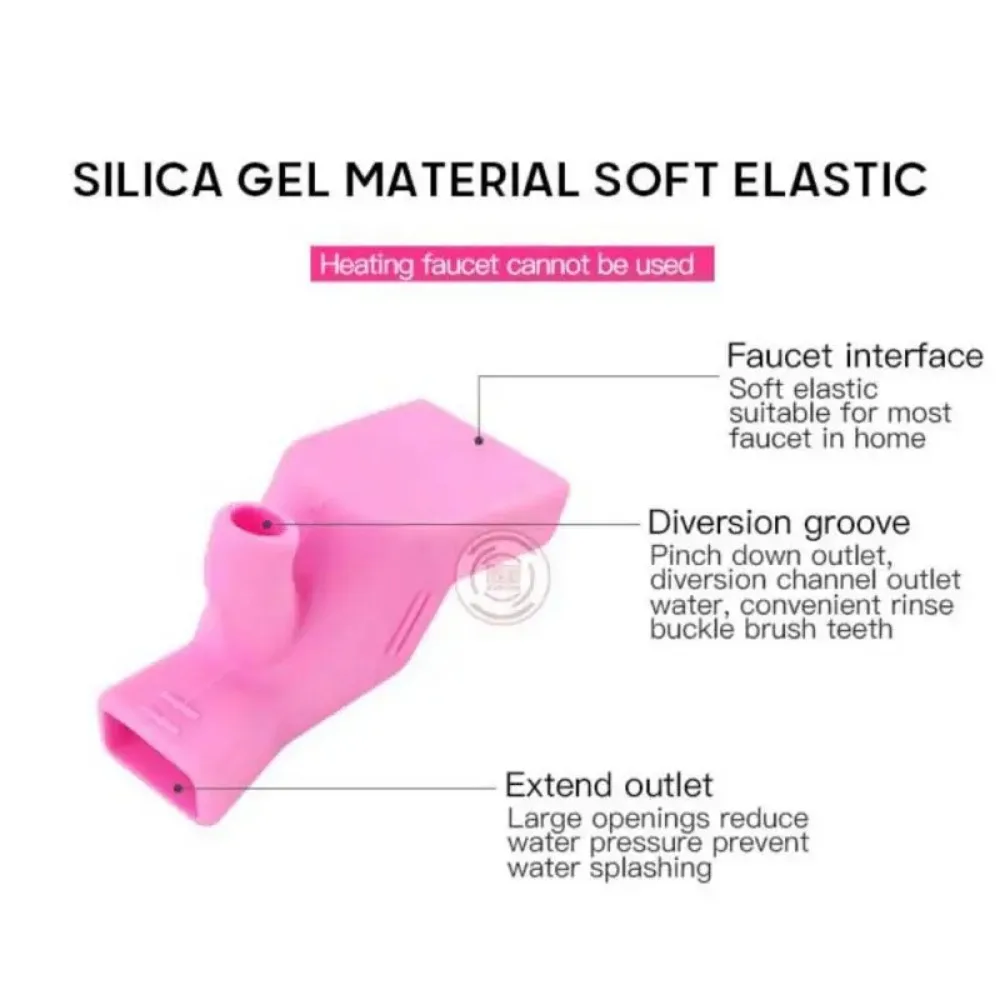 Silicone Water Tap Extension for Children, Washing Device for Bathroom, Kitchen Sink Faucet Guide