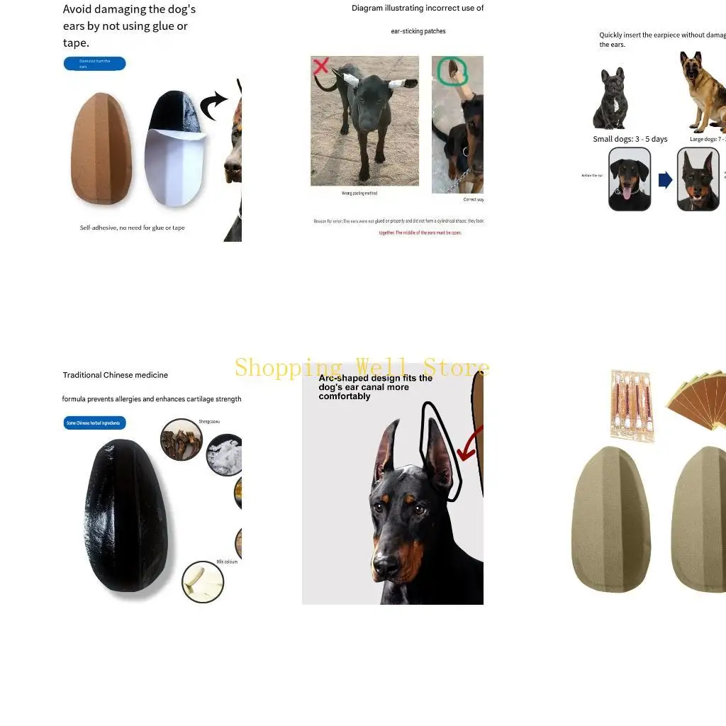 KX4B Canine Ear Stand Helper Sticker Ventilated And Pleasant For Ear Health And Competition Readiness