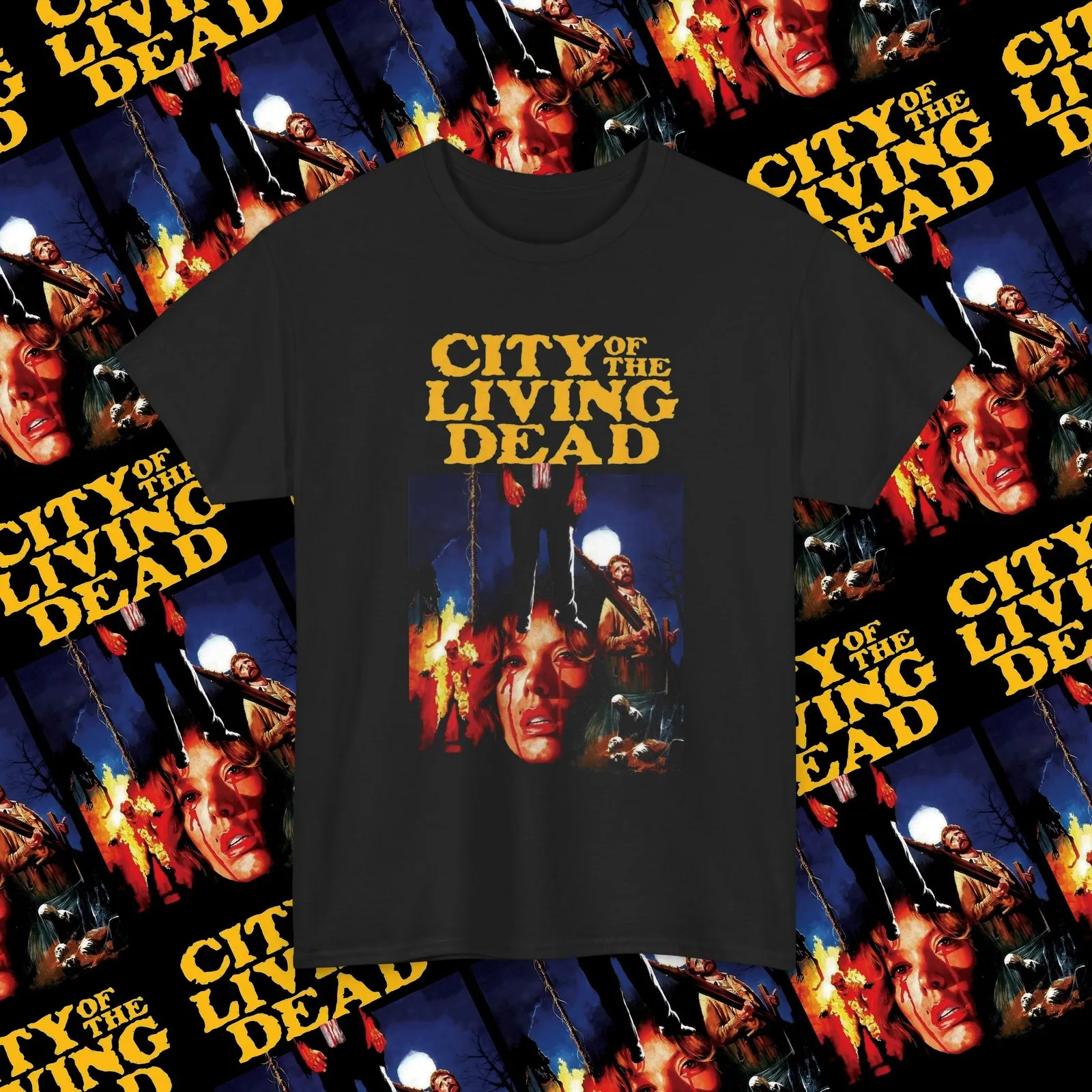 City of the Living Dead Horror Movie T-shirt, Gates of Hell Trilogy Shirt