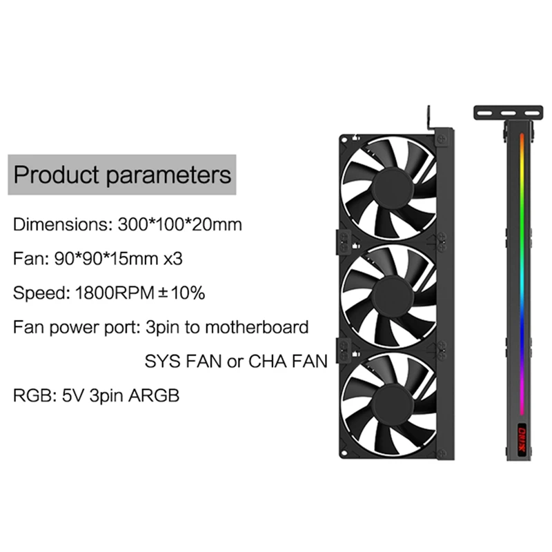 العالمي GPU مروحة التبريد 3X90mm ARGB مزامنة الإضاءة 5 فولت عنونة RGB صامت الهيكل PCI بطاقة جرافيكس برودة مروحة