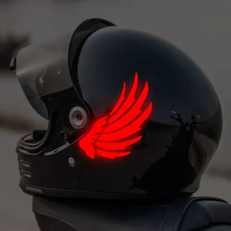 2 PÇS/SET Asa Auto Moto Adesivo, Decalque de design esportivo para capacete de motocicleta, personalização externa