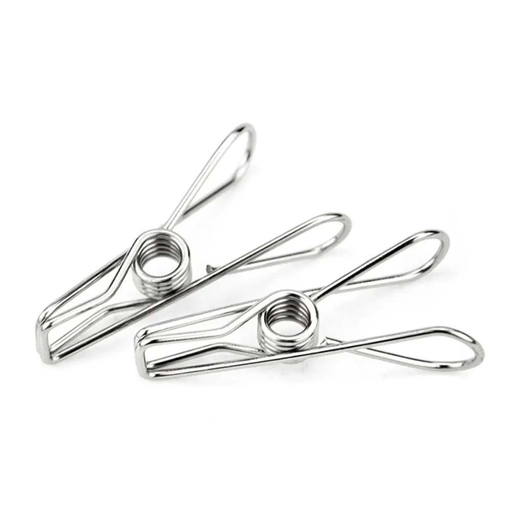 

20 Pcs Metal Book Holder Bag Clip Chip Clips for Chips Household Silver Snack Food