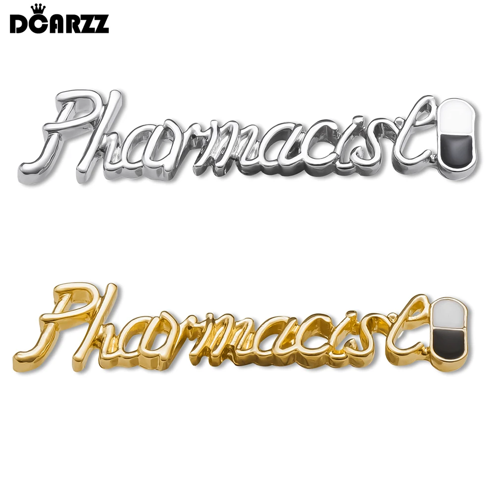 DCARZZ Pharmacist Charm Enamel Pill Pin Medical Pharmacy Nurse Lapel Backpack Brooch Badge Creative Medicine Jewelry