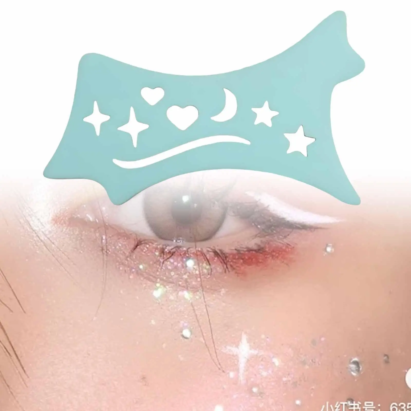 Blaue Silikon-Eyeliner-Schablone, wiederverwendbares Lidschatten-Make-up-Hilfsmittel für Frauen, Mädchen, Anfänger, einfach zu verwenden