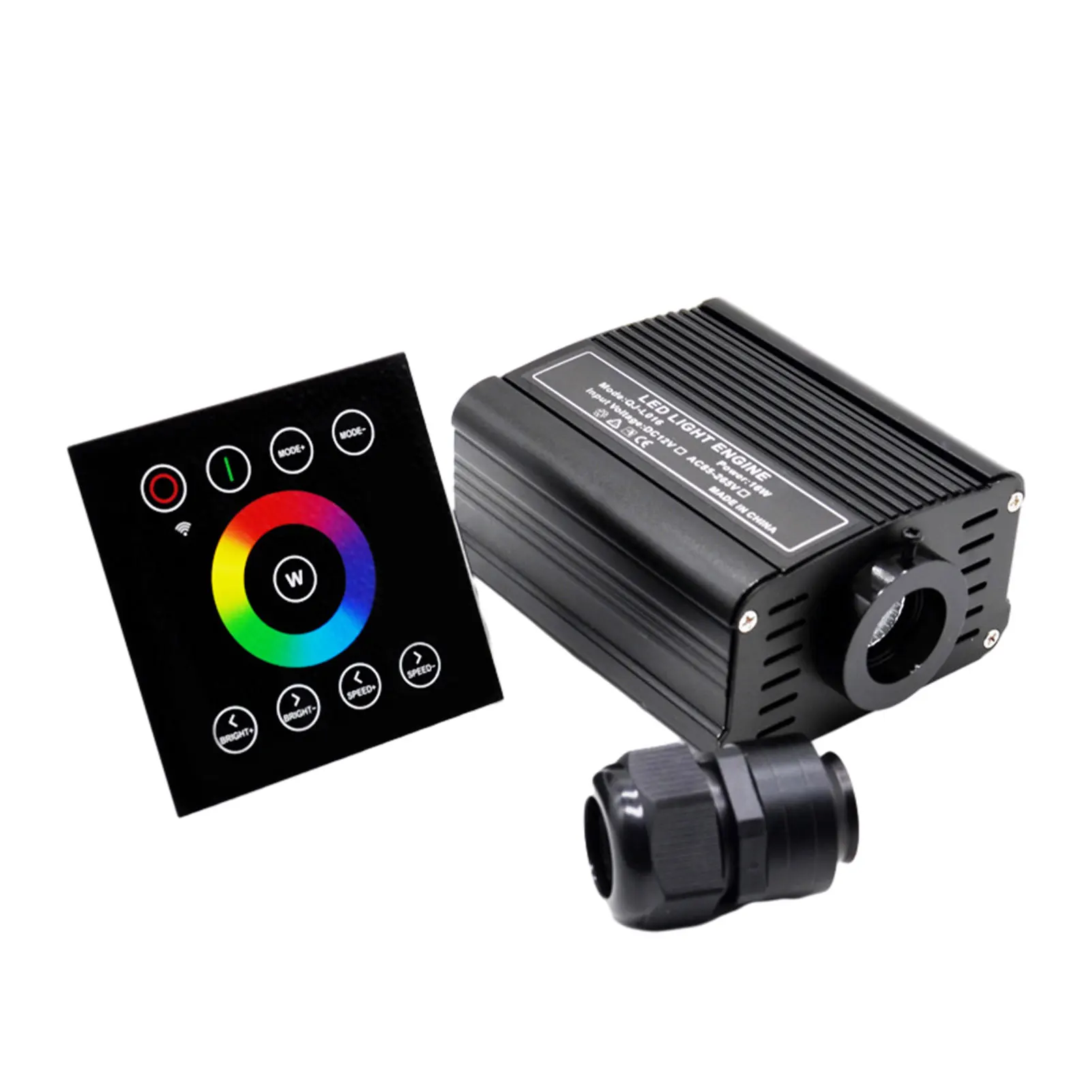 

Black RGBW Decorative Lamp With Various Light Changing Methods Premium Fiber Optic Wide Applications 6W UK plug