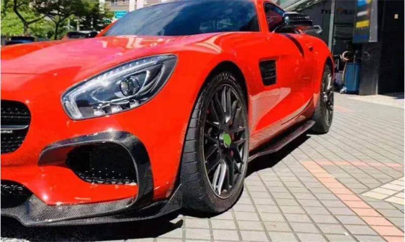 For Mercedes-Benz AMG GT GTS GTC 2015-2023 High Quality Carbon Fiber Car Bumper Lip Side Skirt Spoiler Cover