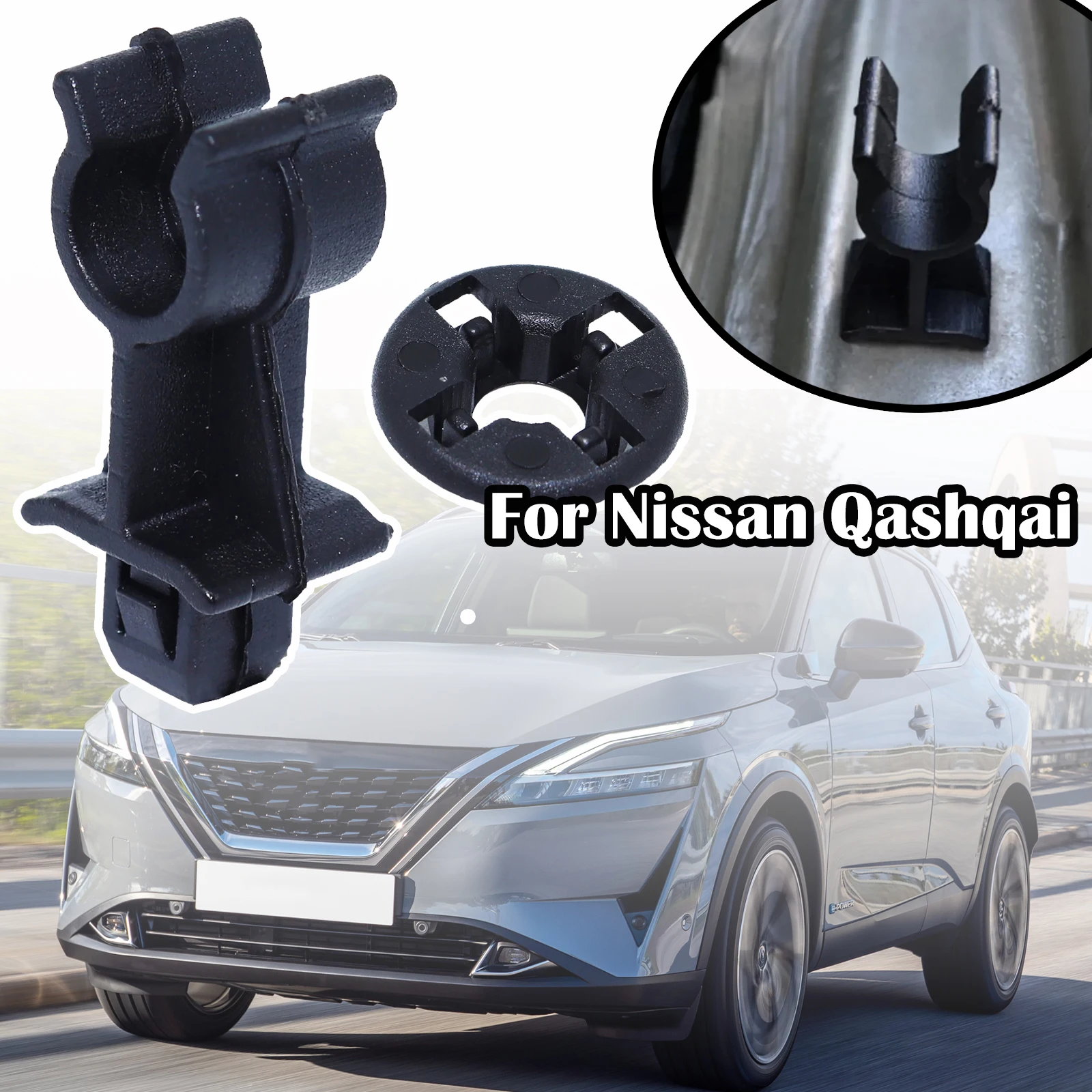 

Retainer Clip Set Bonnet Hood Support Prod Rod Clamp Holder For Nissan Qashqai Dualis J10 Navara D40 Pathfinder R51 65722EB300