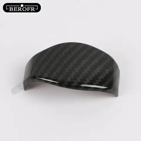 Car gear hood Carbon fibre Shift Knob Gear Side Cover DSG Emblem  For Honda civic 10 th 2016-2019