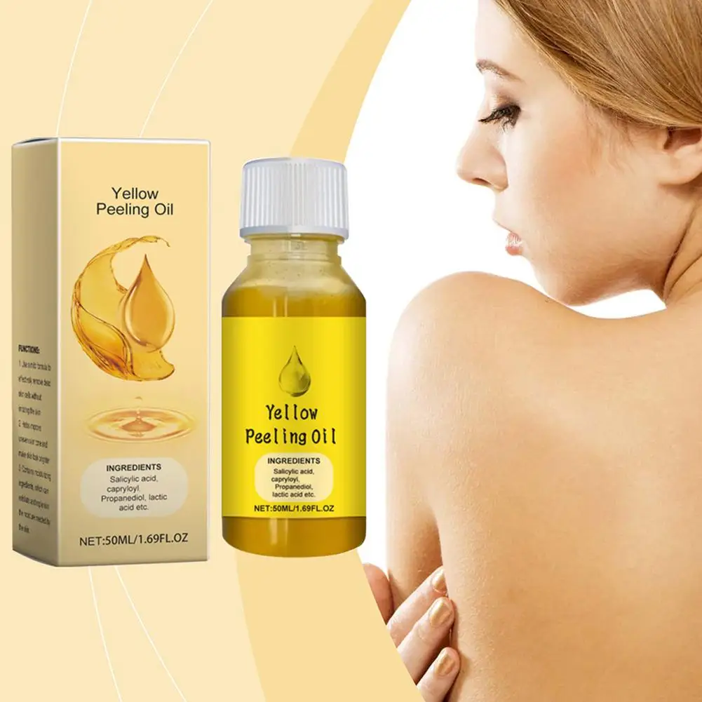 Yellow Peeling Oil Dark Skin Bleaching Remove Arm Knee Legs Tone And Even Scrub Ski Exfoliating Body Whiten Skin J0C5