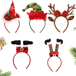 Christmas Headbands Funny Santa Claus Leg Hairband Xmas Kids Favor Gifts Head Band Merry Christmas Natal Navidad Party Decor