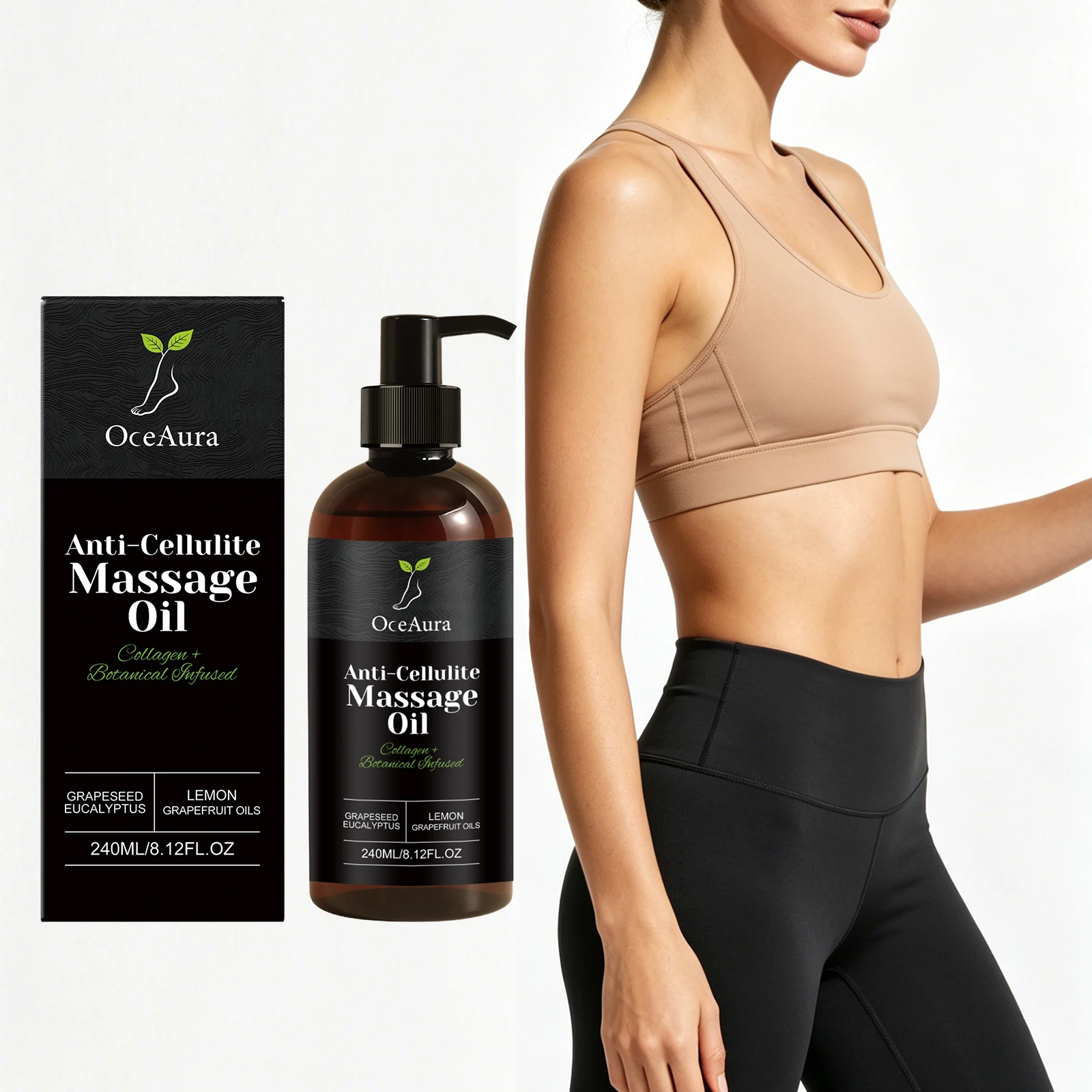 Anti Cellulite Massage Oil Abdomen Thigh Soothing Revitalizing Enhances Radiance Smoothness Tightening Firming Lifting Body Oil