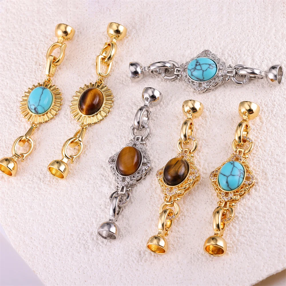 Juya Handmade Decorative Two-way Connector Lock Hooks Fastener Clasps For Fashion Jewelry Craft DIY Jewelry Making Accessories