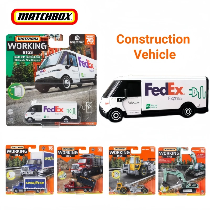 

Original Matchbox N3242 Working Rigs Serise DieCast Model Car Toys FedEx Truck Box Truck Collection Boy Birthday Gift Surprise
