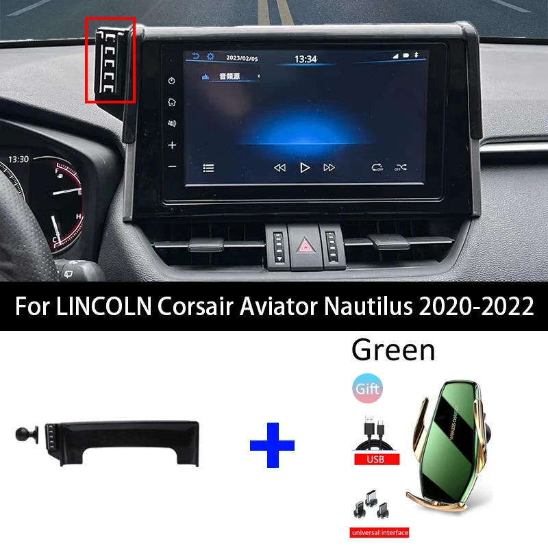 

Car Phone Holder Screen Panel Fixed Base for LINCOLN Corsair Aviator Nautilus 2020-2022 Car Mobile Phone Wireless Charging Mount