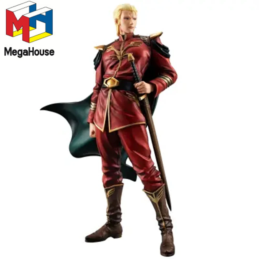In Stock Original GGG Mobile Suit Gundam Char's Counterattack Char Aznable Red Commander Outfit With Cape PVC Anime Character