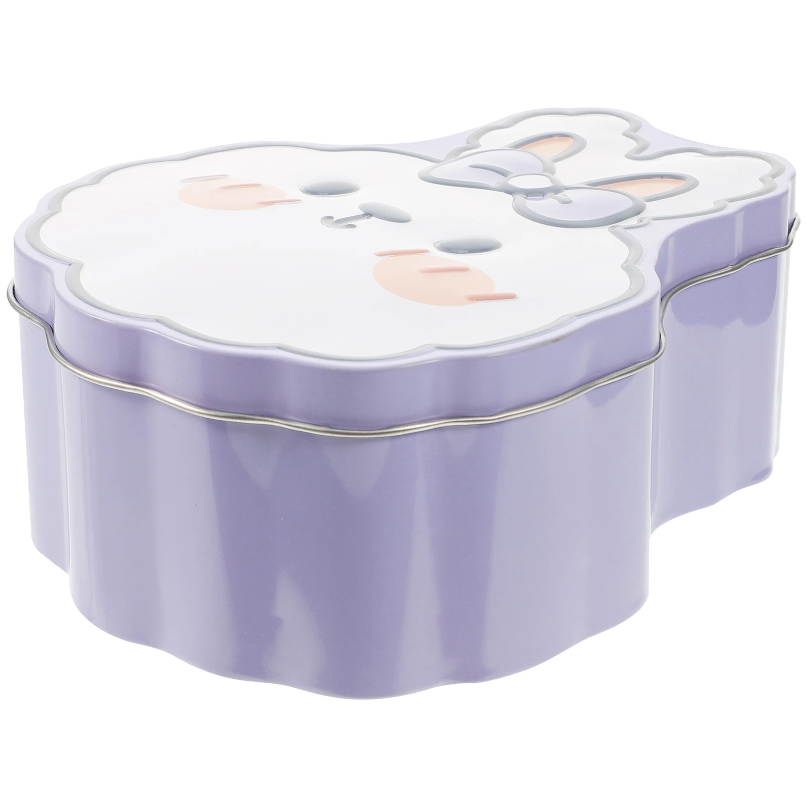 

Cute Rabbit C Tinplate Storage Container Large Capacity Festival Cookie Jars Gift Giving Holiday Decorative
